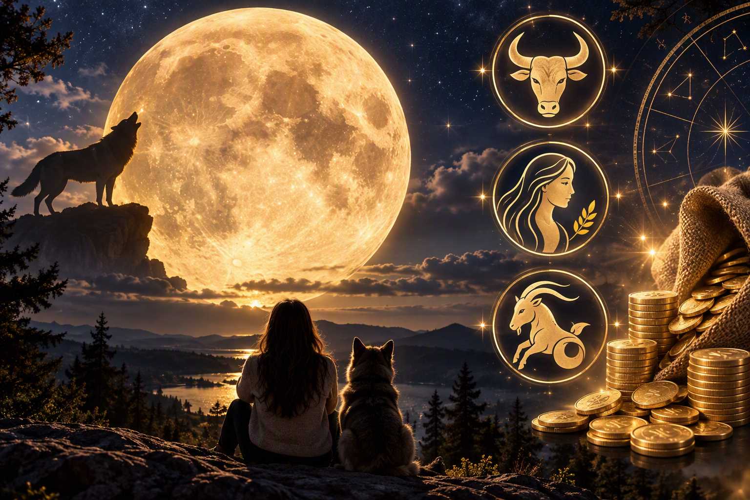 Estos 3 signos zodiacales llenarán sus bolsillos de dinero en Luna llena del Cazador de octubre | Terra México